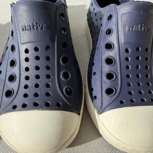 Native Perforated Navy Slip-Ons